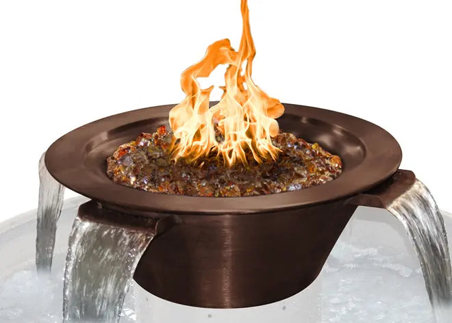The Outdoor Plus Cazo 4-Way Copper Fire & Water Bowl + Free Cover The Outdoor Plus