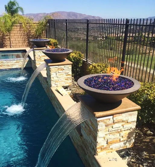 The Outdoor Plus Cazo Concrete Fire Bowl + Free Cover The Outdoor Plus