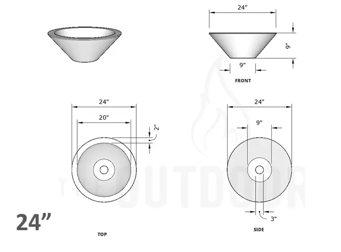 The Outdoor Plus Cazo Concrete Planter Bowl The Outdoor Plus