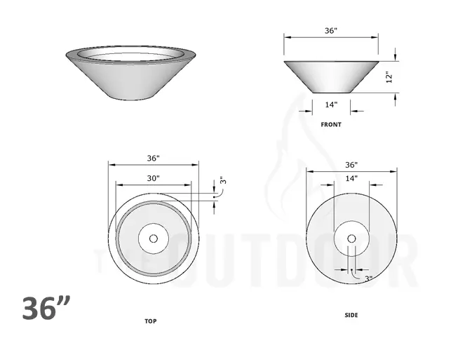 The Outdoor Plus Cazo Concrete Planter Bowl The Outdoor Plus