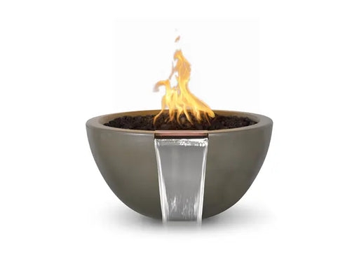 The Outdoor Plus Luna GFRC Concrete Round Gas Fire & Water Bowl – Liquid Propane