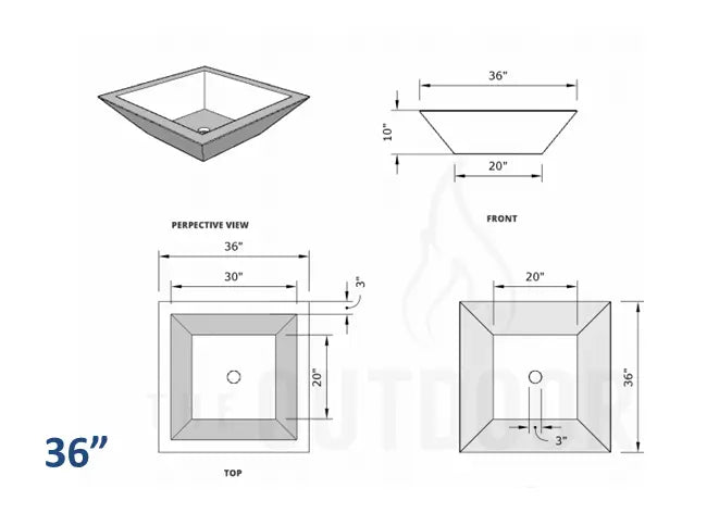 The Outdoor Plus Maya Concrete Planter Bowl The Outdoor Plus