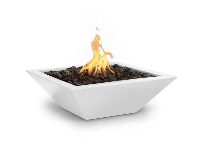 The Outdoor Plus Maya Powder Coat Square Gas Fire Bowl – Liquid Propane