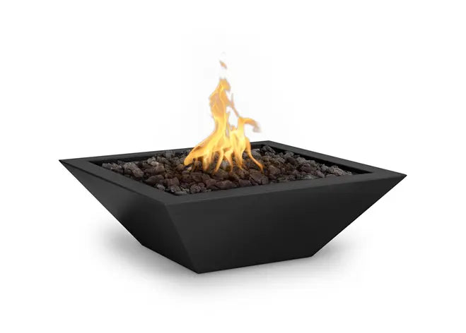 The Outdoor Plus Maya Powder Coat Square Gas Fire Bowl – Liquid Propane