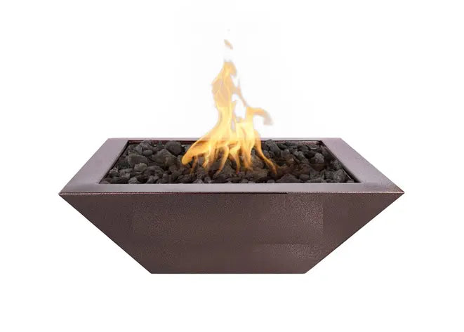 The Outdoor Plus Maya Powder Coat Square Gas Fire Bowl – Liquid Propane