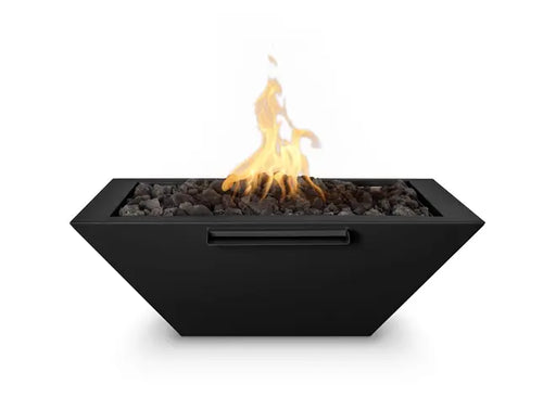 The Outdoor Plus Maya Powder Coat Square Gas Fire & Water Bowl – Liquid Propane