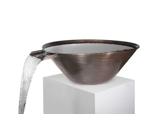 The Outdoor Plus 31" Remi Hammered Copper Water Bowl + Free Cover The Outdoor Plus