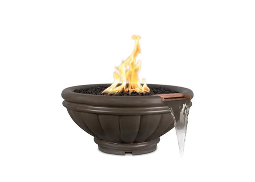 The Outdoor Plus Roma GFRC Concrete Round Gas Fire & Water Bowl – Liquid Propane