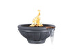 The Outdoor Plus Roma GFRC Concrete Round Gas Fire & Water Bowl – Liquid Propane