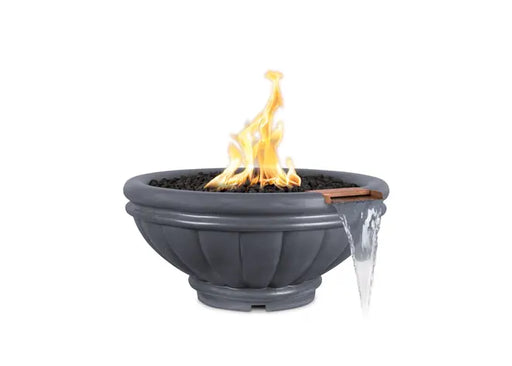 The Outdoor Plus Roma GFRC Concrete Round Gas Fire & Water Bowl – Liquid Propane
