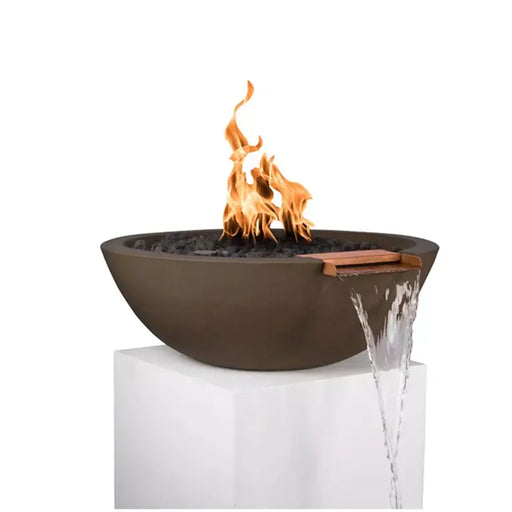 The Outdoor Plus Sedona GFRC Concrete Round Gas Fire & Water Bowl – Liquid Propane