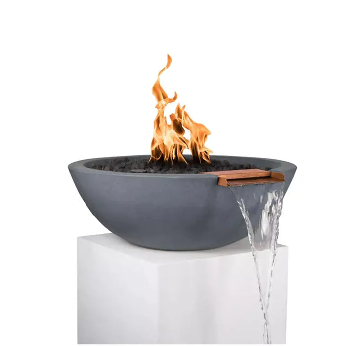 The Outdoor Plus Sedona GFRC Concrete Round Gas Fire & Water Bowl – Liquid Propane