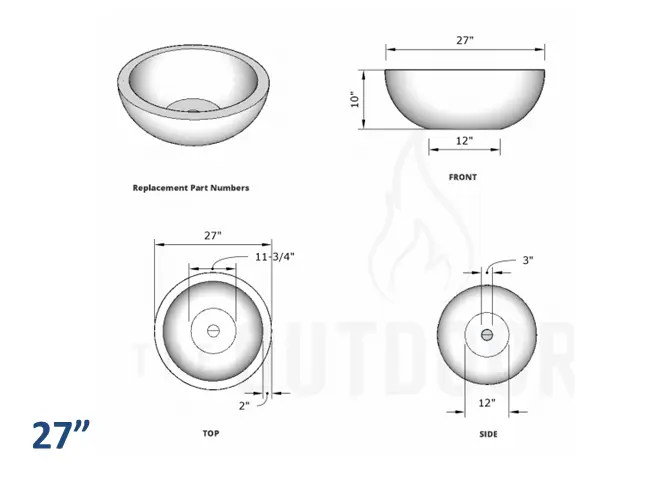 The Outdoor Plus Sedona GFRC Concrete Round Planter Bowl