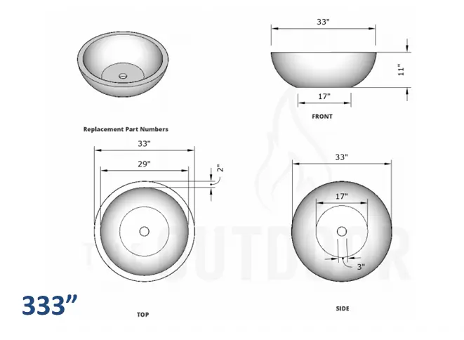 The Outdoor Plus Sedona GFRC Concrete Round Planter Bowl