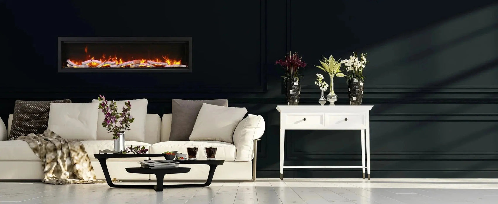 Amantii Symmetry Smart Indoor/Outdoor Electric Fireplace Amantii