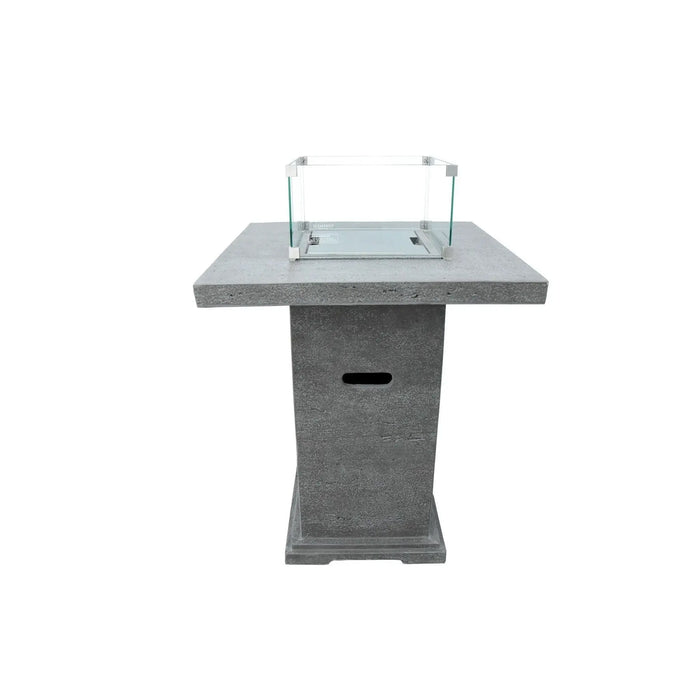 Elementi Montreal 34 in. x 34 in. Square Concrete Liquid Propane Fire Pit OFG221 Elementi