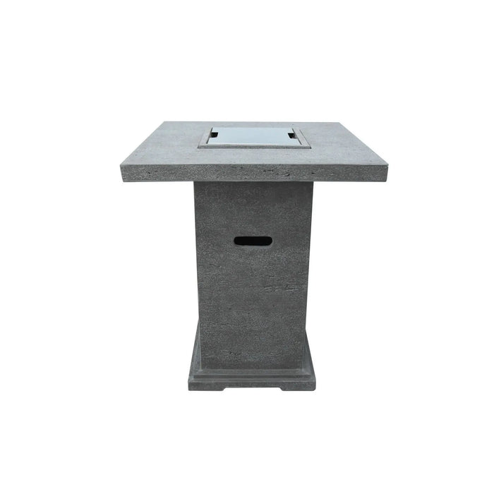 Elementi Montreal 34 in. x 34 in. Square Concrete Liquid Propane Fire Pit OFG221 Elementi