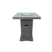 Elementi Montreal 34 in. x 34 in. Square Concrete Liquid Propane Fire Pit OFG221 Elementi