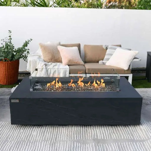 Elementi Plus Cape Town 56" Sandstone Fire Table - Slate Black Elementi Plus
