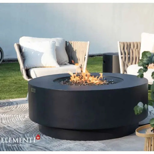 Elementi Plus Nimes 41" Round Fire Table - Dark Gray Elementi Plus