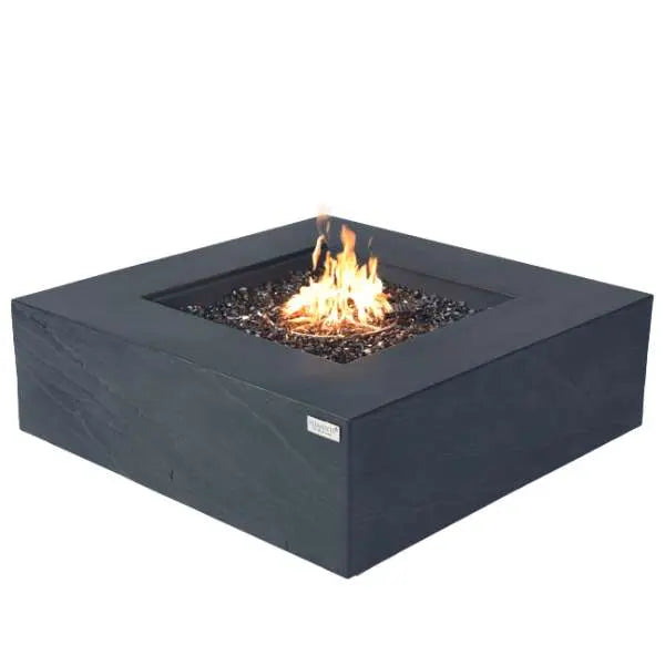 Elementi Plus Roraima 40" Sandstone Fire Table - Slate Black Elementi Plus