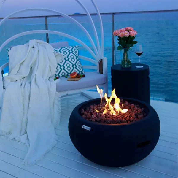 Modeno York Round Concrete Fire Bowl Modeno
