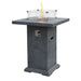 Elementi Montreal 34 in. x 34 in. Square Concrete Liquid Propane Fire Pit OFG221 Elementi