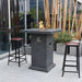 Elementi Montreal 34 in. x 34 in. Square Concrete Liquid Propane Fire Pit OFG221 Elementi