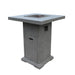 Elementi Montreal 34 in. x 34 in. Square Concrete Liquid Propane Fire Pit OFG221 Elementi