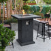 Elementi Montreal 34 in. x 34 in. Square Concrete Liquid Propane Fire Pit OFG221 Elementi
