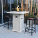 Elementi Montreal 34 in. x 34 in. Square Concrete Liquid Propane Fire Pit OFG221 Elementi