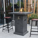 Elementi Montreal 34 in. x 34 in. Square Concrete Liquid Propane Fire Pit OFG221 Elementi