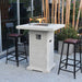Elementi Montreal 34 in. x 34 in. Square Concrete Liquid Propane Fire Pit OFG221 Elementi