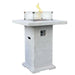 Elementi Montreal 34 in. x 34 in. Square Concrete Liquid Propane Fire Pit OFG221 Elementi