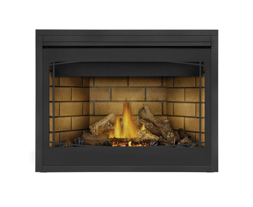 Napoleon Decorative Brick Panels Sandstone For Ascent™ Series Gas Fireplace - Sandstone brick panels installed in a Napoleon Ascent B46 fireplace