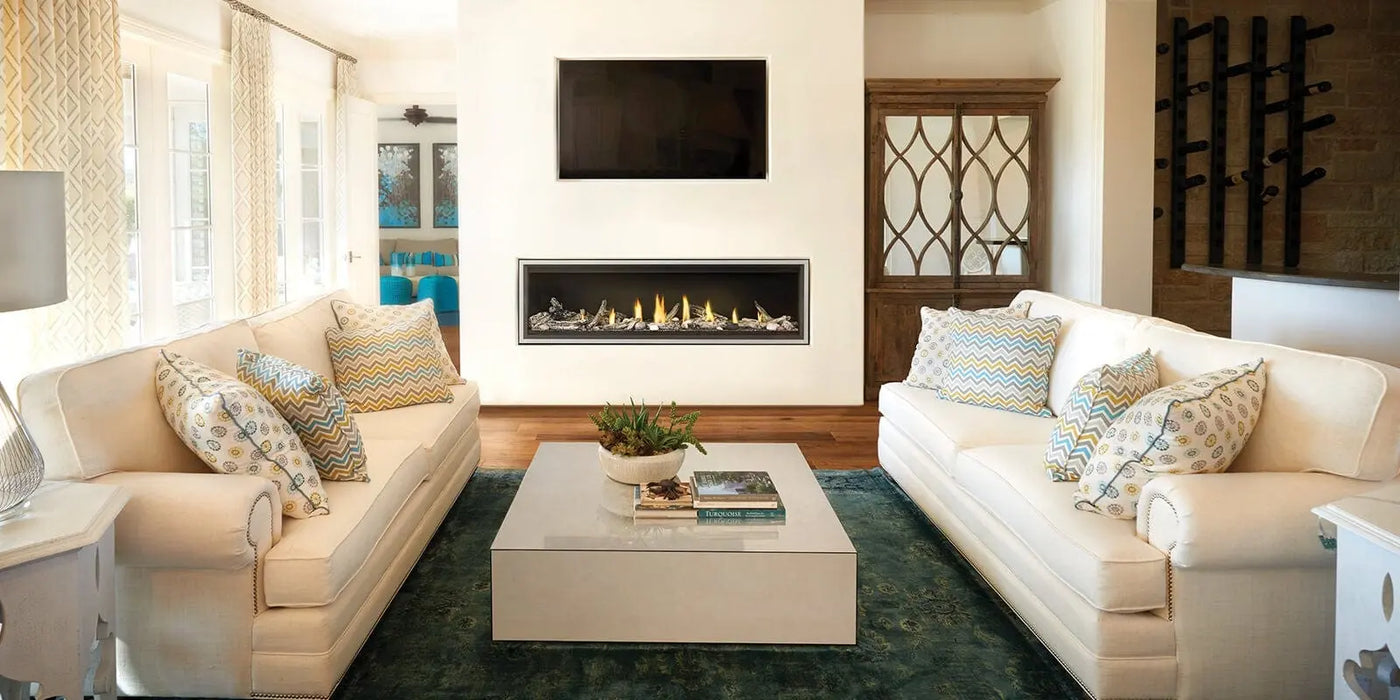Napoleon Tall Vector 62" Direct Vent Gas Fireplace with Luminous Logs ...