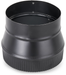 Napoleon black stove pipe increaser, 7 inch to 6 inch, small end crimped