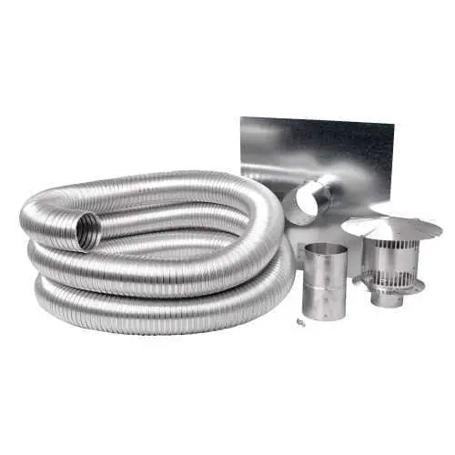 Napoleon Natural Vented Gas inserts Vent Components - Compressed Aluminum Flexible Gas Liner Kit, 20ft Length, 3" Diameter Napoleon Hearth