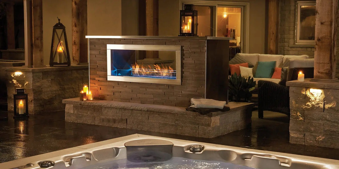 Napoleon Galaxy 48" See-Through Outdoor Linear Gas Fireplace Napoleon Hearth