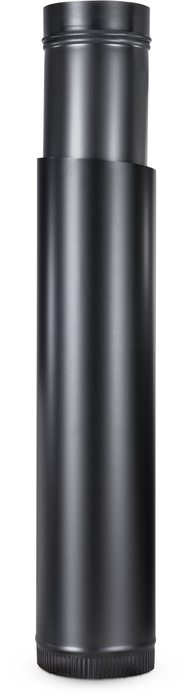 Napoleon black telescopic stove pipe, 6 inch diameter, 28 to 54 inch adjustable length