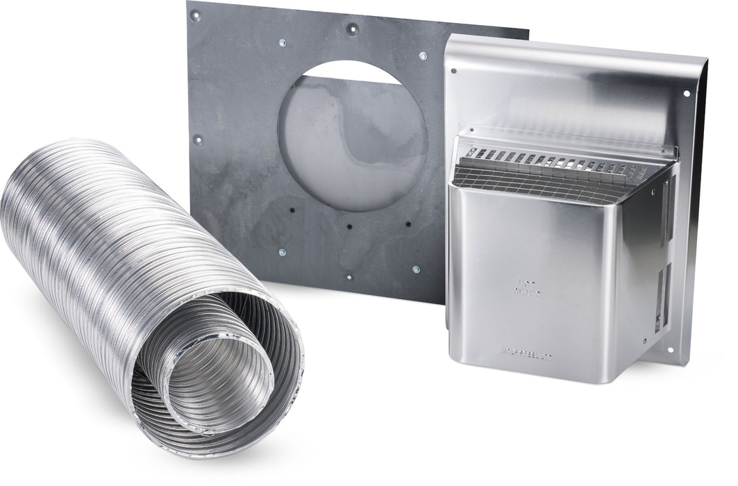 Napoleon top vent kit with flex vent, wall terminal, siding shield and firestop