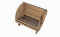 SaunaLife E8 barrel sauna - cutaway view of the benches