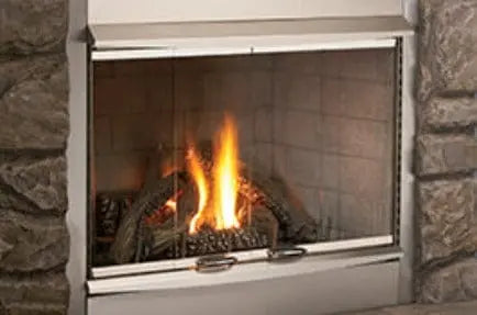 Superior - Outdoor Bi-Fold Door with Frame and Hoods, Brushed Stainless - 36LBFOD-BS Superior