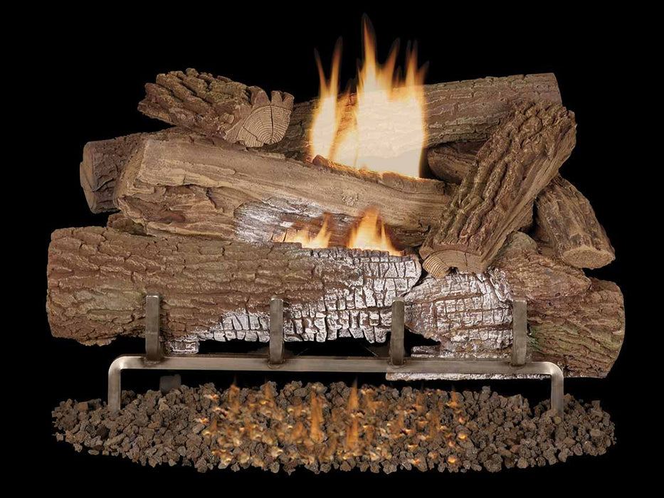 Superior - Mega-Flame Outdoor 36" Mossy Oak Logs, Concrete - LMF36MOAO Superior