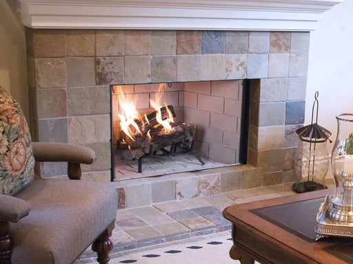 Superior - WRT3543 43" Fireplace, Grey Herringbone Refractory Panels - WRT3543WH Superior